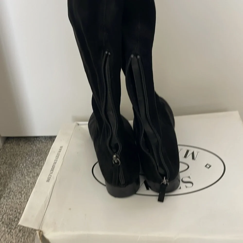 Steve Madden Women’s Odessa Black Suede Over the Knee Flat Boots - Size 7.5